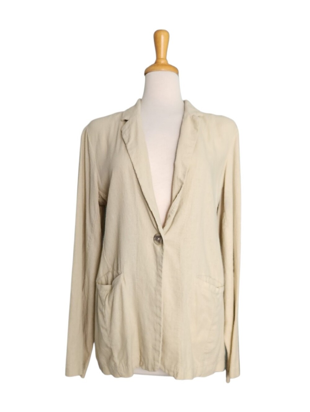 Sanctuary Linen Blend Blazer Women's L Boho Minimalist